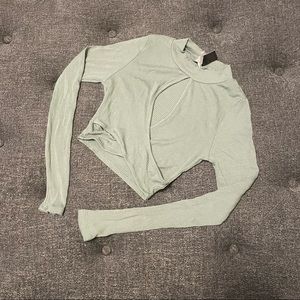 Windsor Sage Green Keyhole Top